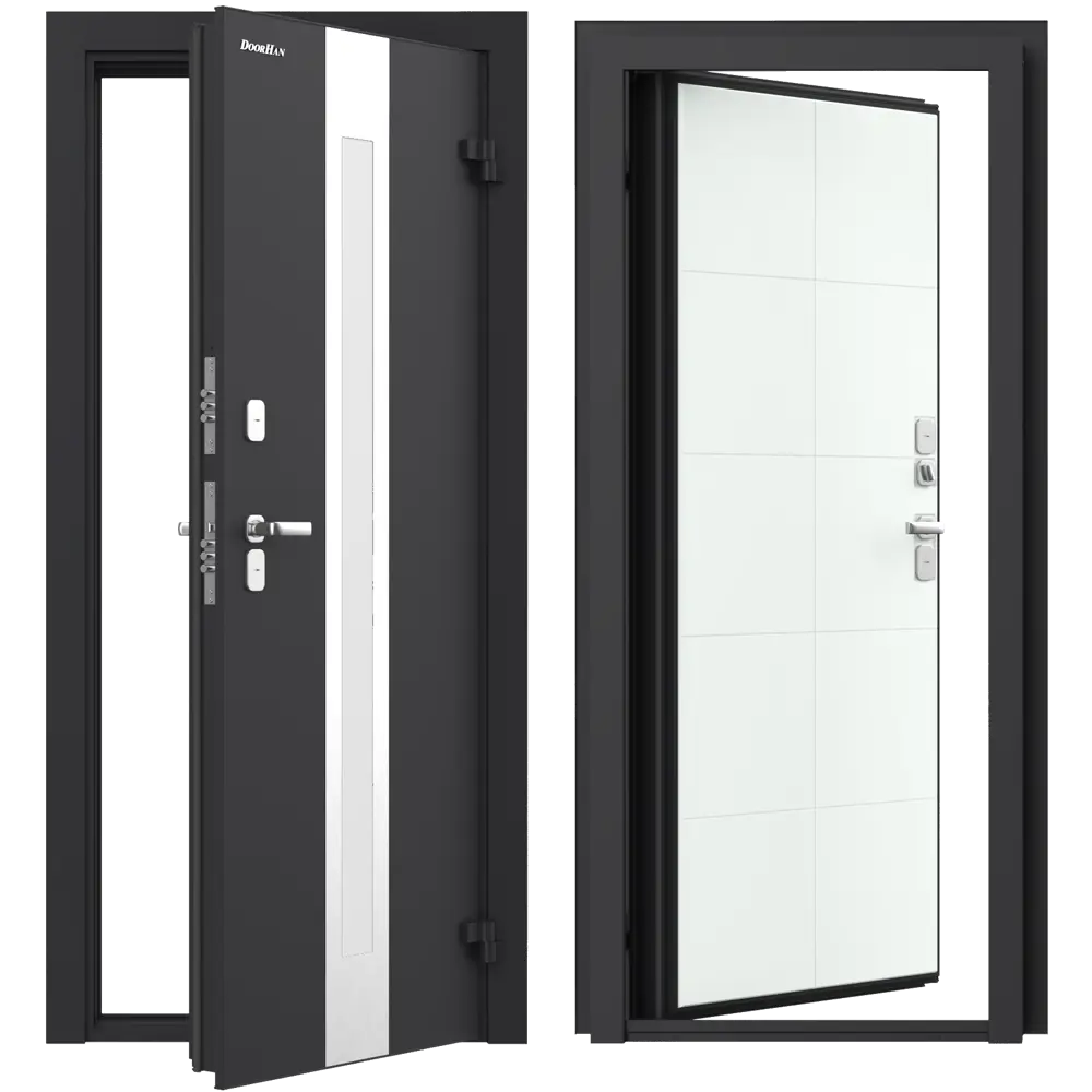 Дверь входная металлическая Термо 88x205 см правая вуд тангент белый DOORHAN STLM-2119370 - Вид №1