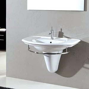 8140 Подвесная раковина настенная овальная Olympia Ceramica  белая