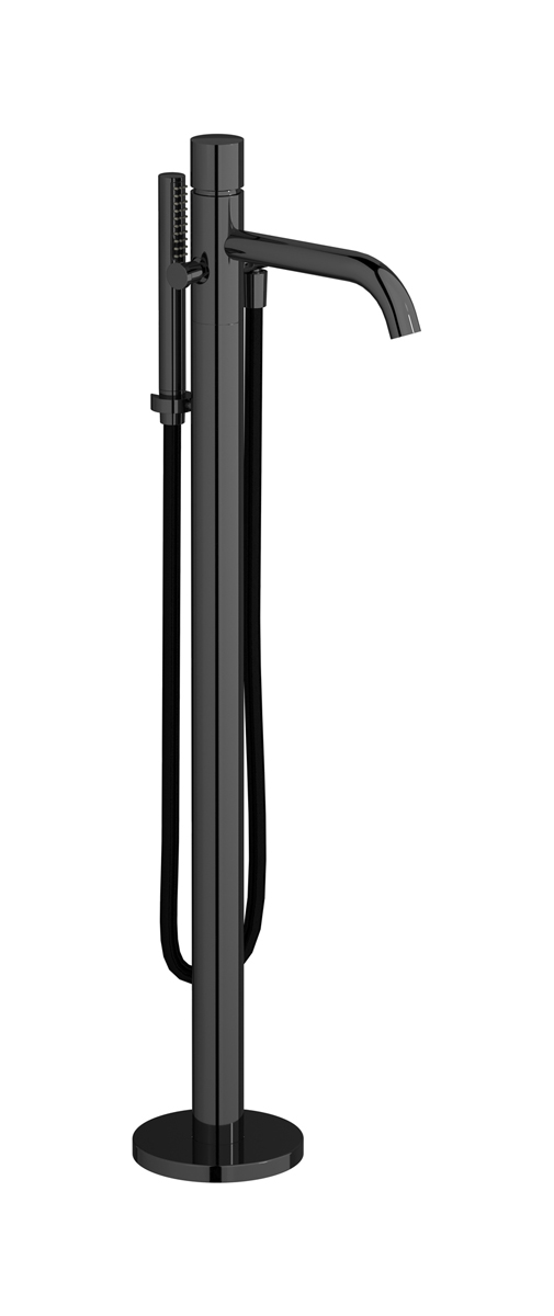 Напольный смесиель для ванны с встроенным душем. WE ARE IB rr399cf Black Chrome Brera