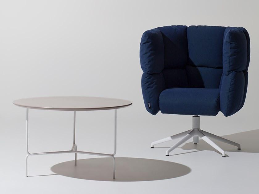 Manerba Круглый деревянный журнальный столик Litta St142f75/st142f90 - Вид №2