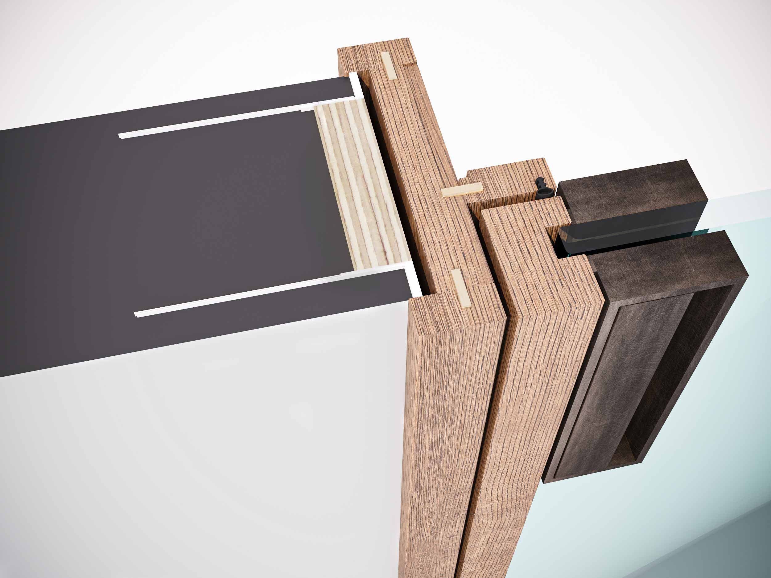 Деревянные и стеклянные распашные двери Carminati Skyline System ARCH-00142847 - Вид №11