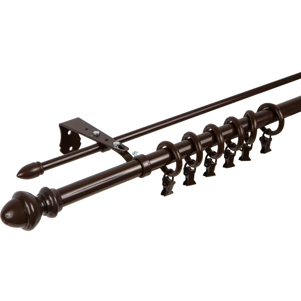 Карниз двухрядный Classic 160 см металл цвет коричневый 16193513 STLM-2157533 АРТ-ДЕКОР 