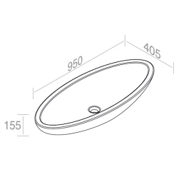 L225T0R0V0.100 Накладная раковина овальная A. e T. Italia BOLD Белый глянцевый AeT ITALIA - Вид №1