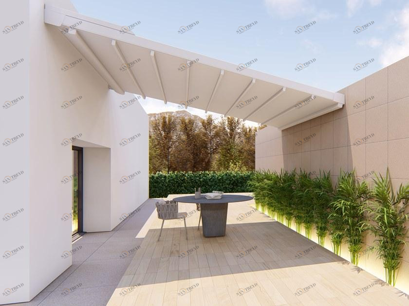 RGM Настенная моторизованная пергола из алюминия и ПВХ sun-id-1426394