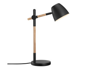 Регулируемая настольная лампа из металла и дерева