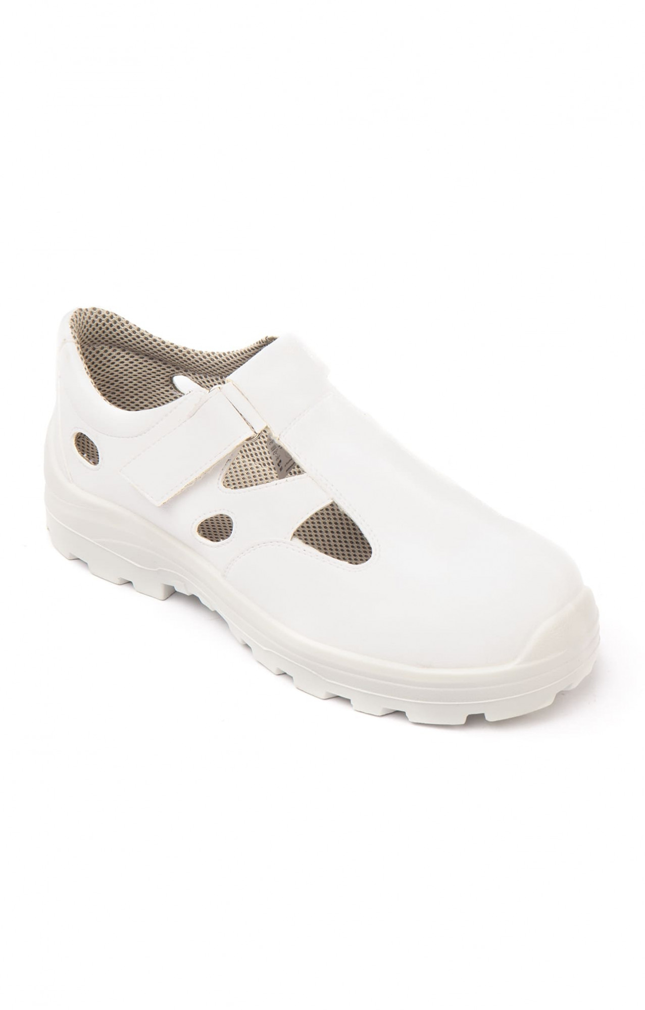 5033259 Полуботинки АЛМИ с перфорацией с металлическим подноском арт 80302 011600 белые  Одежда для поваров  размер 46 Спецодежда 