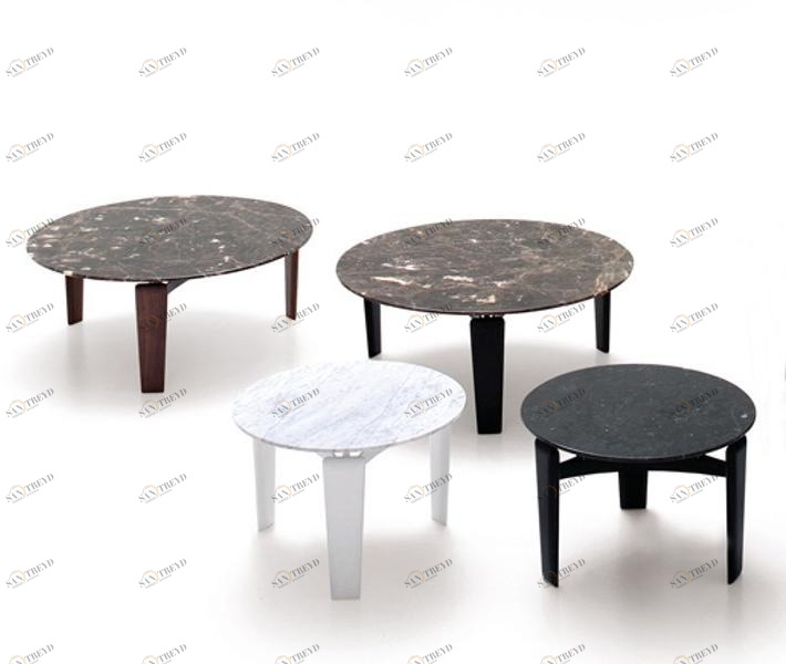 arflex Низкий круглый мраморный журнальный столик sun-id-1354801