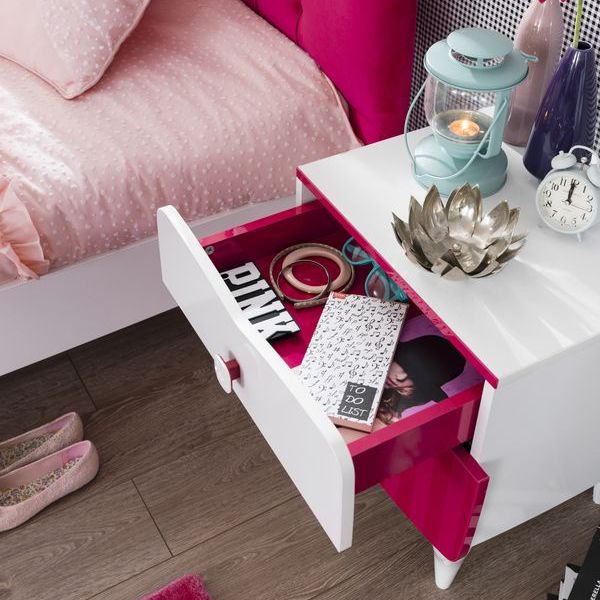 Прикроватная тумбочка белая с 2 ящиками Yakut CILEK YAKUT 00-3832596 Белый Santreyd  - Вид №2