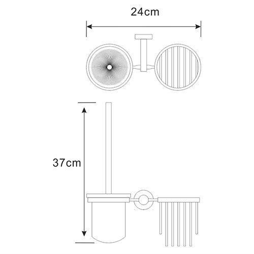 Donau K-9435 Держатель освежителя и щетки для унитаза Santreyd  - Вид №1