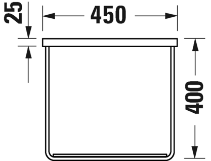 0031041000 Консоль металлическая подвесная ** DuraSquare #003104 1065 x 451 мм
Хром Black Matt Duravit - Вид №4