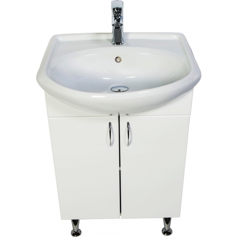 Тумба напольная Роса, цвет белый глянец Хром ORANGE sun-id-1517336 - Вид №1