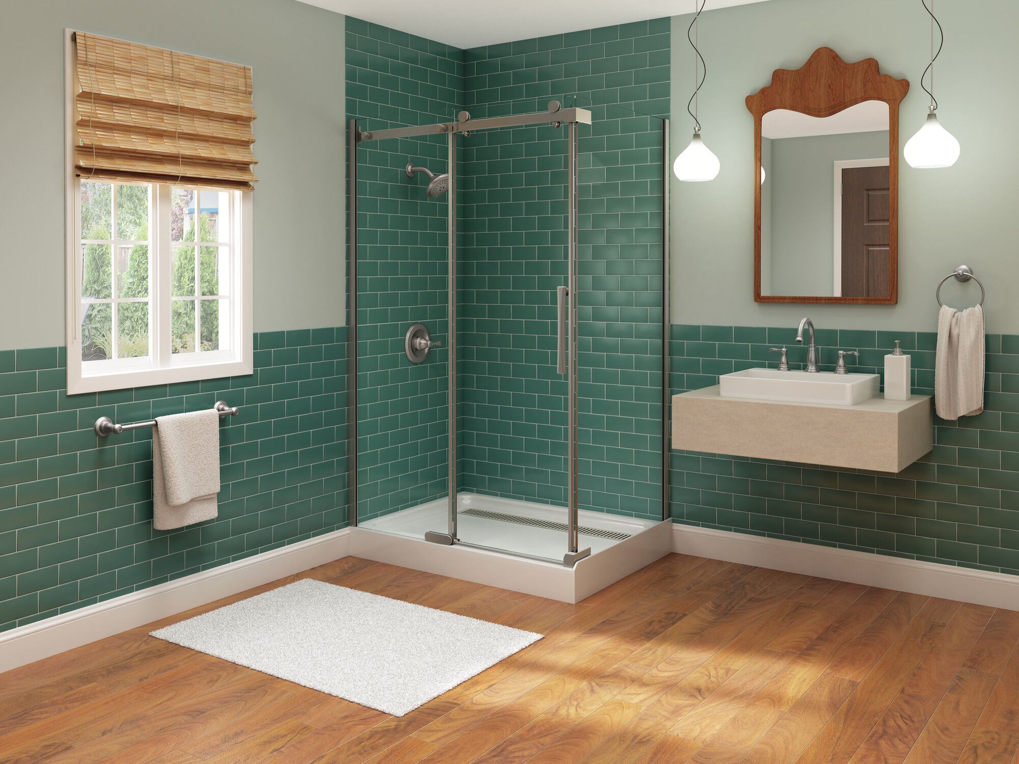 Подставка для душа 48 x 36 дюймов Delta Faucet B710912-4836-WH - Вид №11