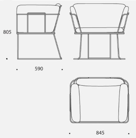 B-LINE Садовое кресло из ткани Merano sun-id-1500259 - Вид №6