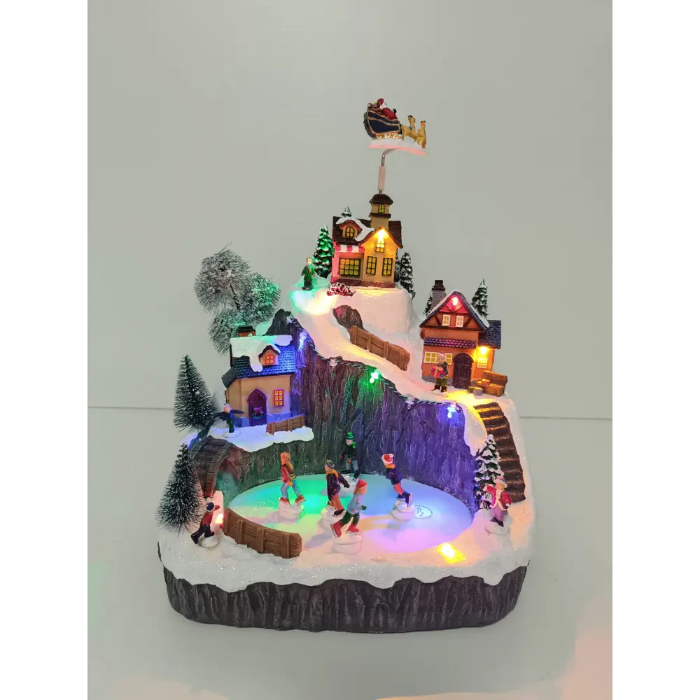 87547209 Композиция новогодняя светодиодная Каток в скалах 27x22x29 см STLM-0949518 Santreyd  - Вид №7