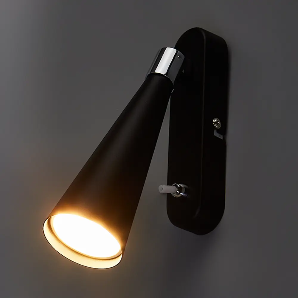 Спот-бра Elektrostandard Horn 1 лампа 1 м² цвет черный Santreyd STLM-2034527 - Вид №1