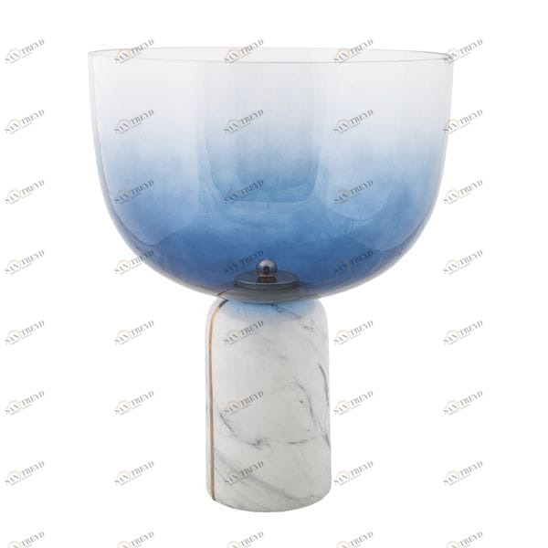 Ваза стеклянная голубая 40 см "Глубина" UNICO ДИЗАЙНЕРСКИЕ 255428 Голубой 