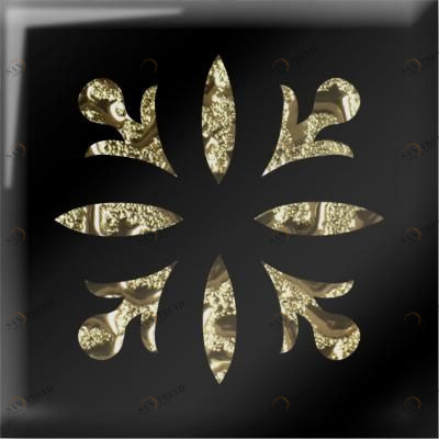 Напольная вставка Гера золото 4,8х4,8 Роскошная мозаика sun-id-329501