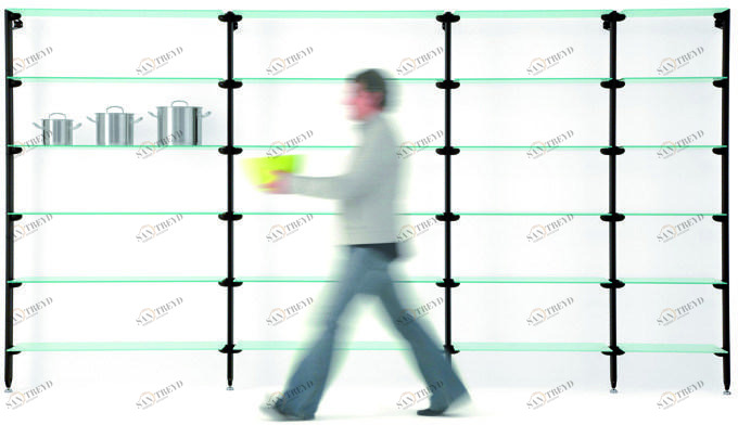 Diemmebi Модульный открытый книжный шкаф из закаленного стекла Backup sun-id-1438097