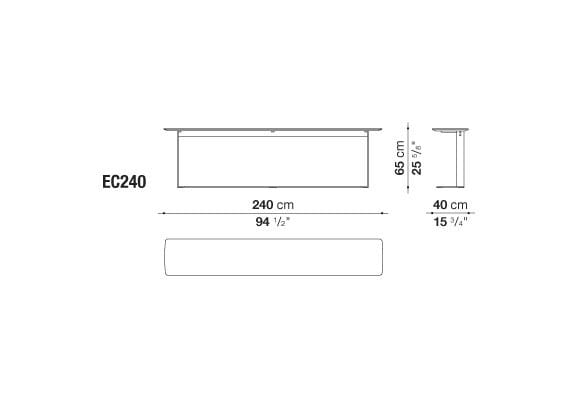 Прямоугольная консоль B&B Italia Eileen ARCH-00078132 - Вид №2