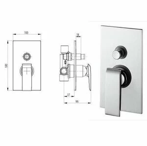 ML.TEO-270 Смеситель для ванны скрытого монтажа