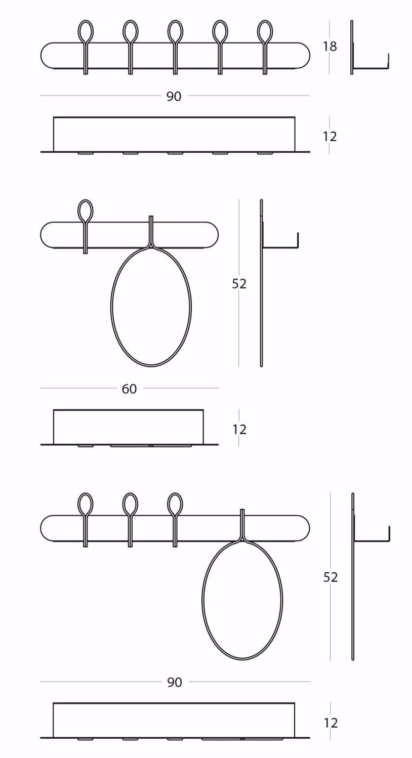 MEMEDESIGN Металлическая вешалка / полка sun-id-1479748 - Вид №5