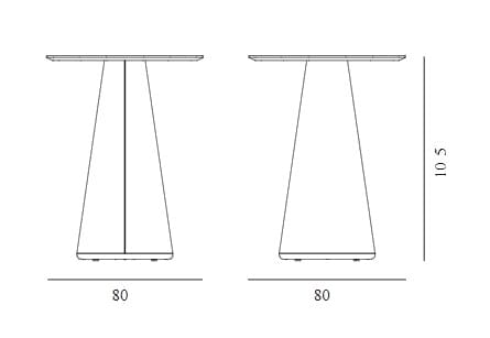 Высокий квадратный стол Vergés Conic ARCH-00044548 - Вид №2