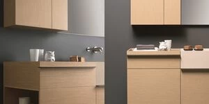 Toscoquattro Тумба-контейнер 60 см с 1 ящиком и верхним лотком PIANO дуб светлый