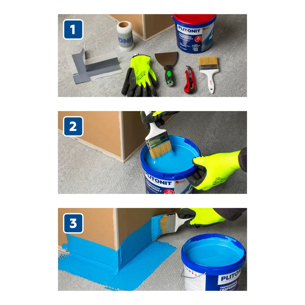 Гидроизоляционная лента PLITONIT для защиты стыков в ванной 120x270 см 89422054 STLM-1576820 - Вид №4