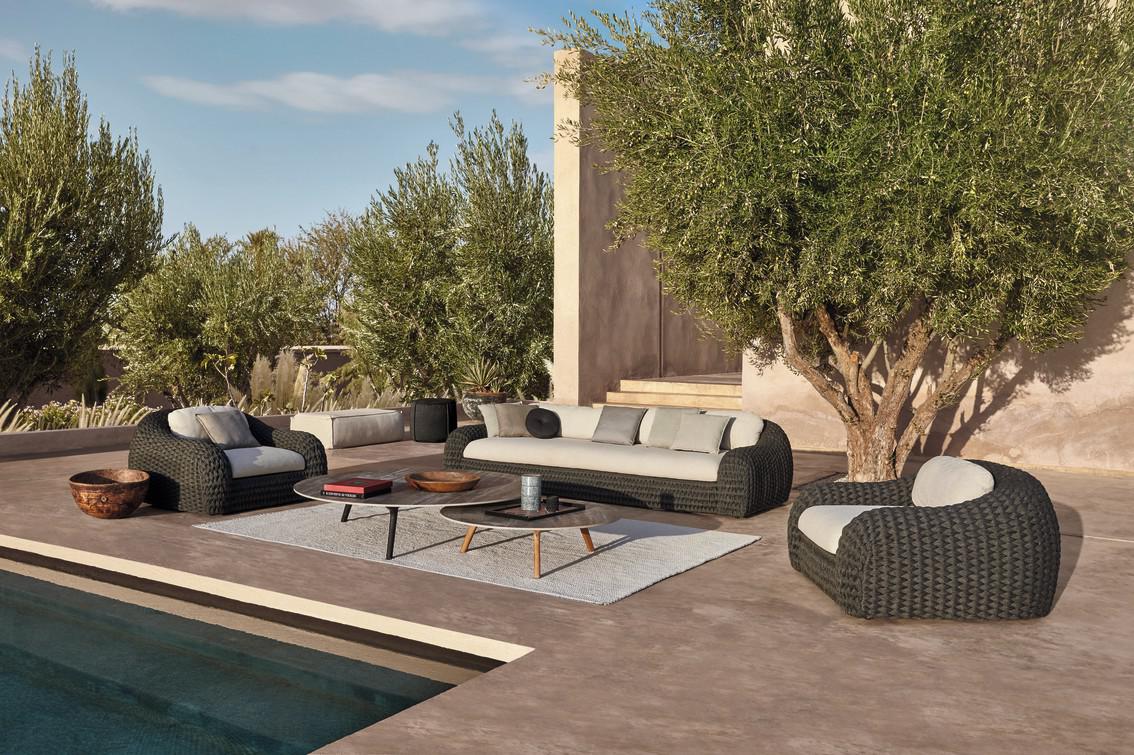 MNST991 Журнальные столики teak nero ⌀100см Manutti Torsa - Вид №13