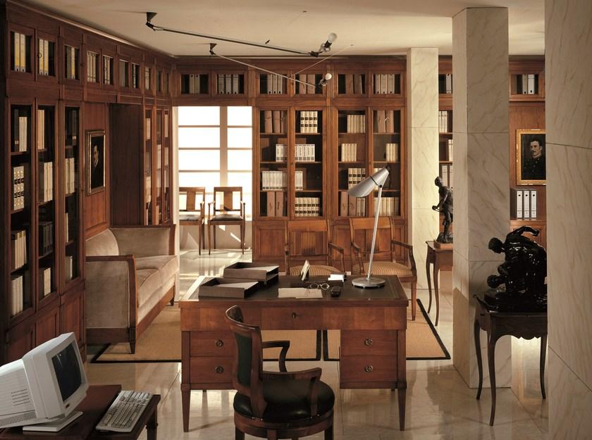 Morelato Модульный модульный книжный шкаф вишня Direttorio Art. fs3010187 - Вид №1