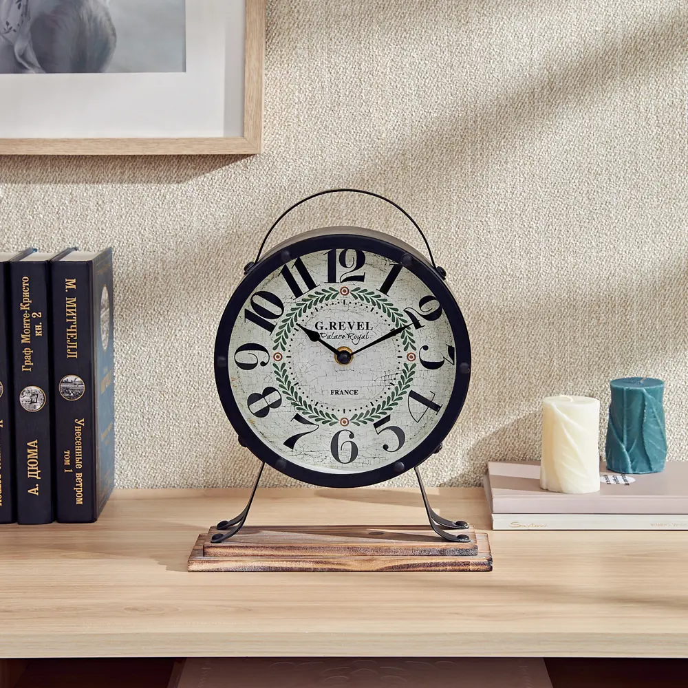 Часы настольные Dream River EA 1109 круглые МДФ цвет серый бесшумные ø21.5 Осень STLM-2182626 - Вид №5