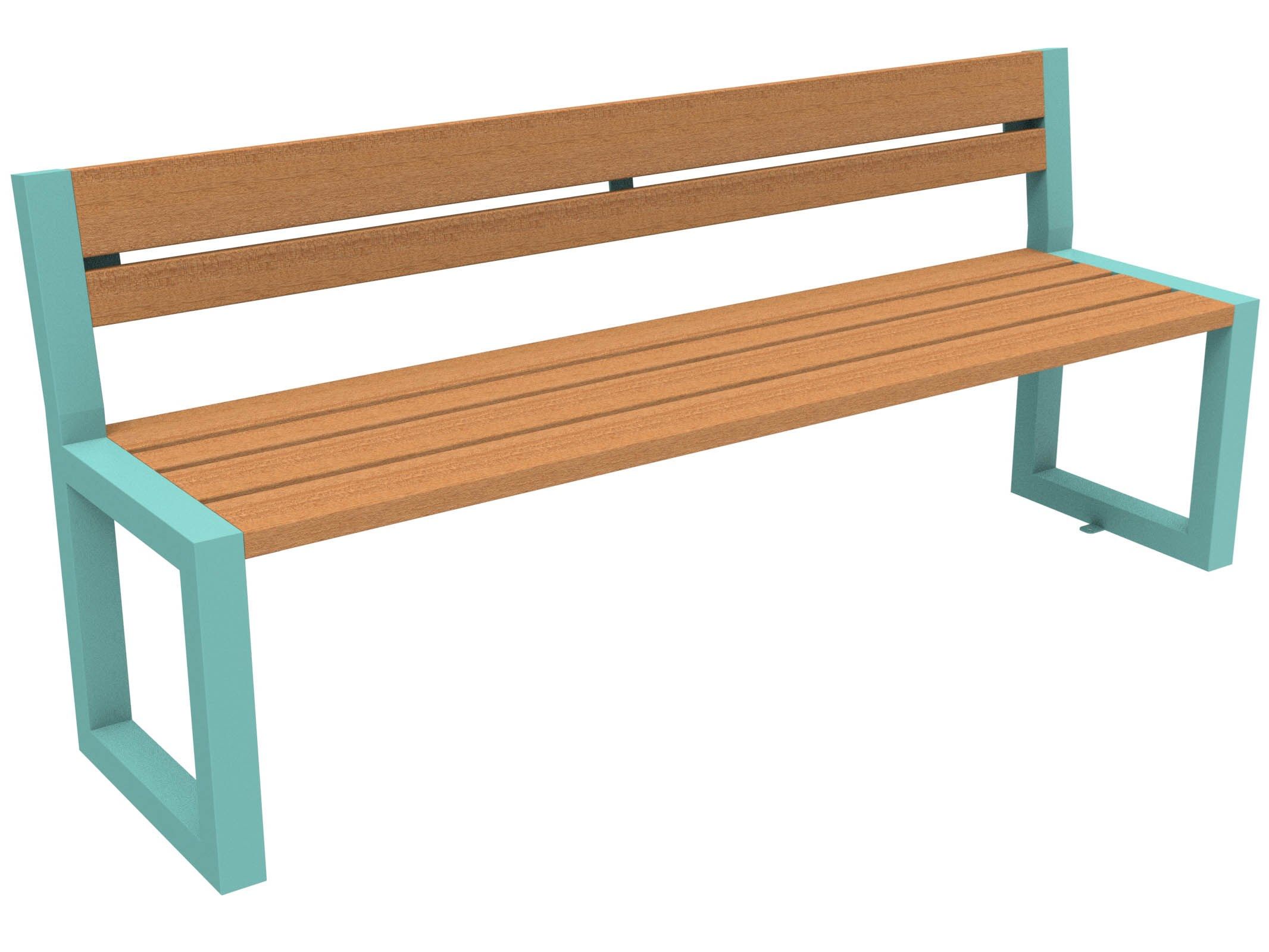 Скамья из окуме со спинкой Lazzari ритм ARCH-00140158 - Вид №9