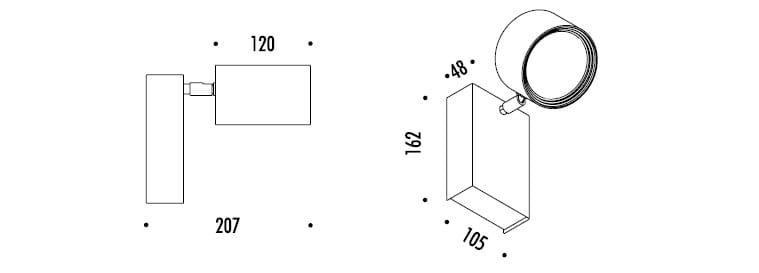 Регулируемый настенный светодиодный прожектор DAVIDE GROPPI ARCH-00065737 - Вид №3