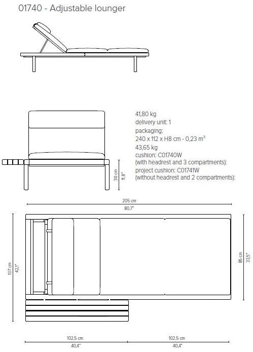 TRIBÙ Садовая кушетка из тикового дерева Vis à vis 01740 - Вид №6