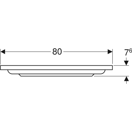 652280000 Квадратный душевой поддон Geberit Renova Geberit  - Вид №12