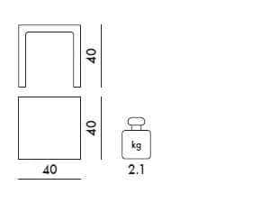 Квадратный садовый стол из поликарбоната Kartell JOLLY ARCH-00042826 - Вид №15