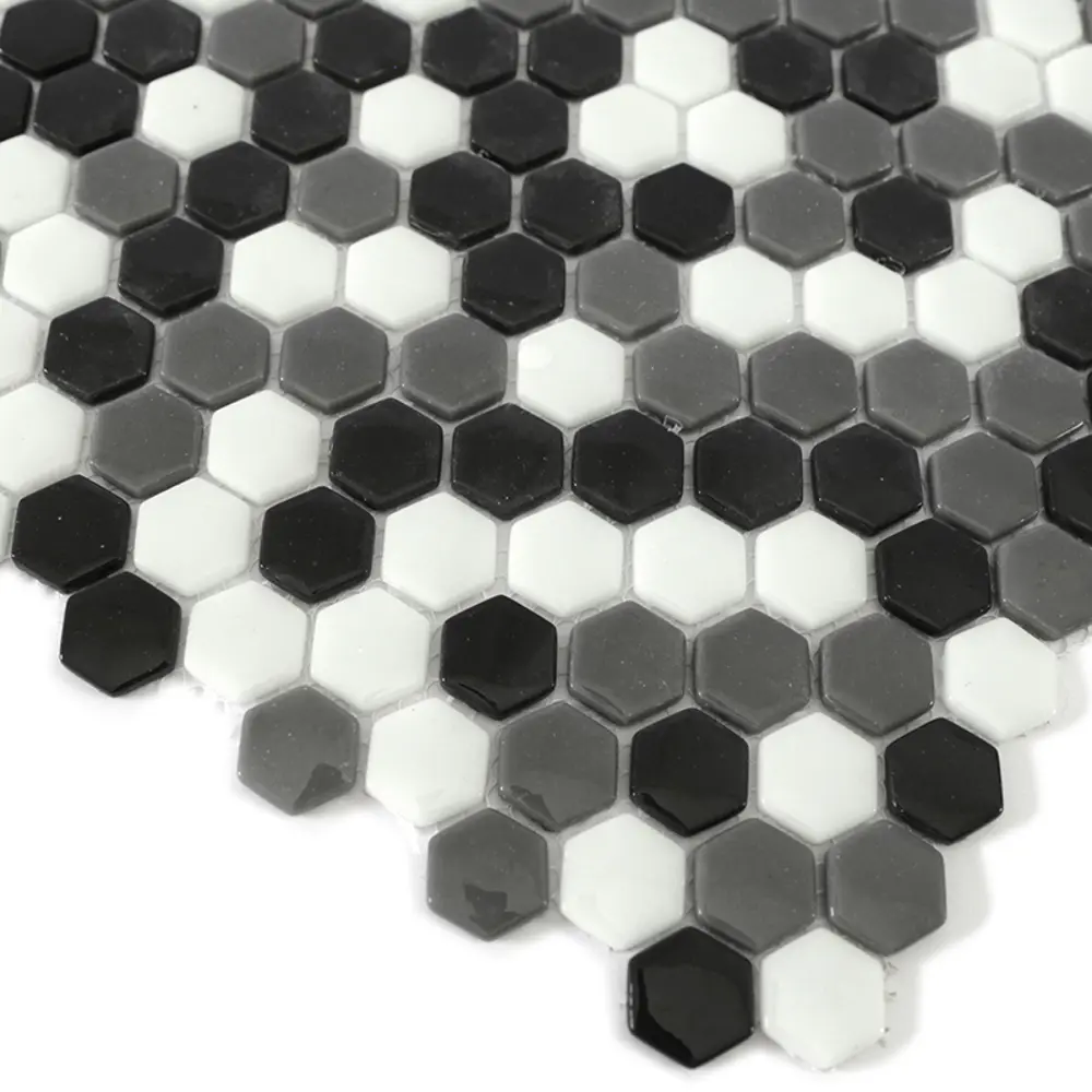 Мозаика стеклянная Natural STP-BK005-HEX 29x29 см цвет разноцветный Santreyd Steppa STLM-2207602 - Вид №1