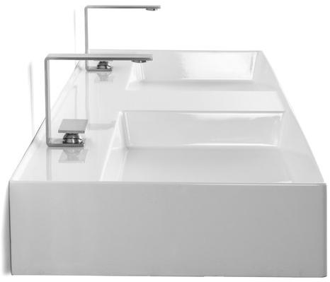 5116 Подвесная раковина настенная овальная Scarabeo Ceramiche Teorema 2.0 белая - Вид №3