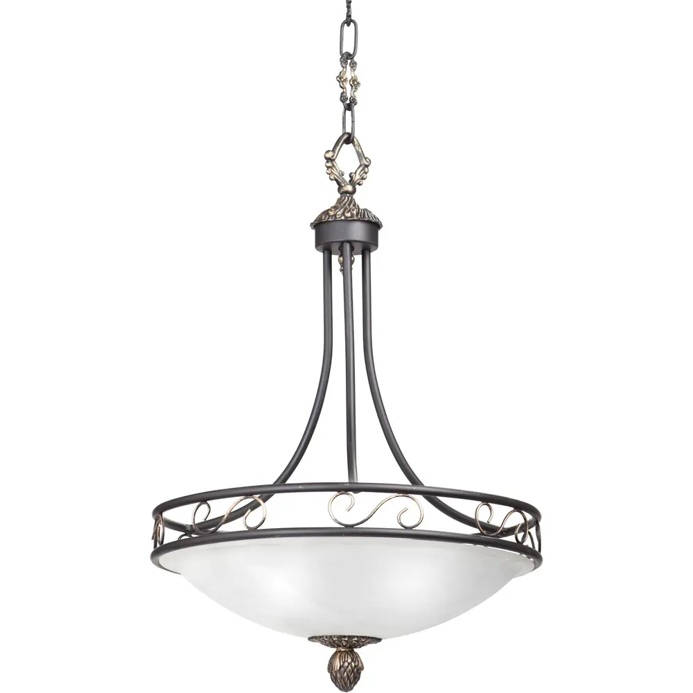 Люстра Mira 3xE27x60 Вт, металл/стекло, цвет хром/белый Vitaluce STLM-2172233