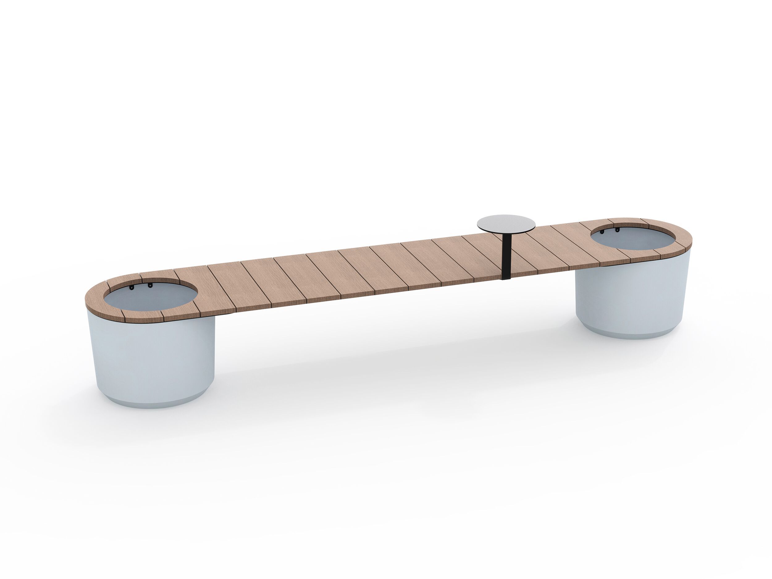 Бетонная скамейка со встроенным плантатором Betoni Simple Benches ARCH-00108300 - Вид №1