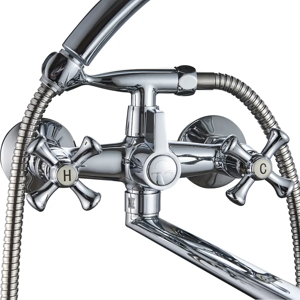 Смеситель для ванны Osgard Norito вентильный с лейкой и шлангом 89427892 STLM-1575895 - Вид №2