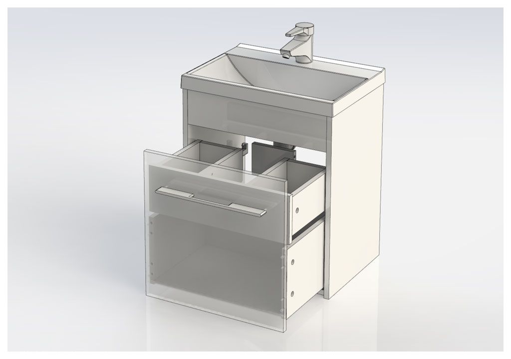Тумба с раковиной Aquanet Августа 50 белый 0021002300204095 - Вид №4
