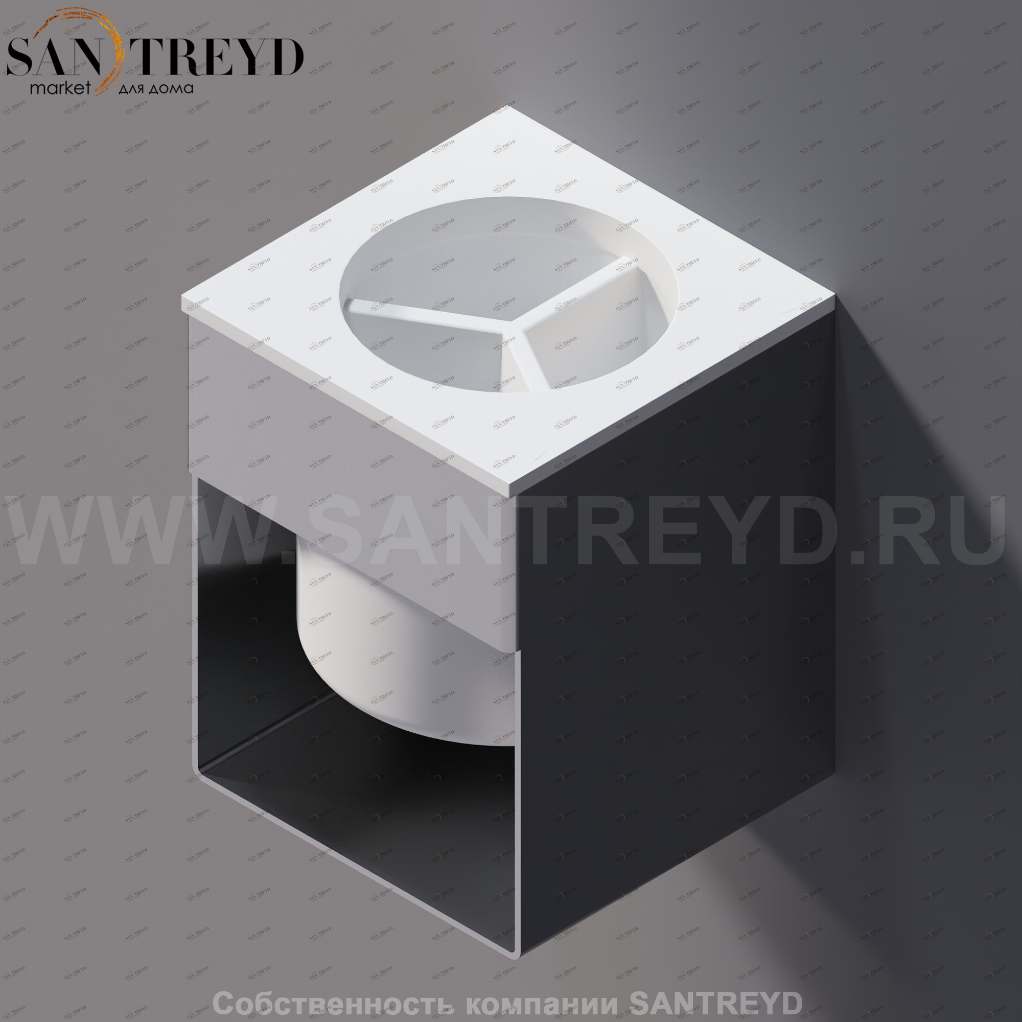 Agape 369 Держатель для зубных щеток устанавливаемый на верхнюю часть опорного элемента белый A369213Z