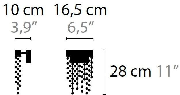 ILFARI Бра из металла с прямым светом и кристаллами swarovski® в современном стиле Frozen eyes sun-id-1349679 - Вид №3