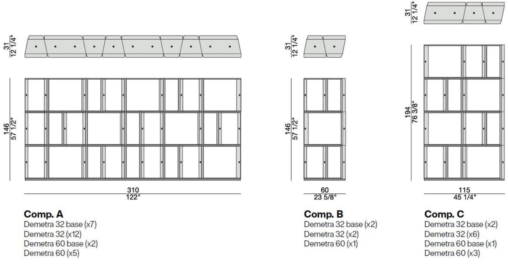 Porada Модульный открытый книжный шкаф из ореха Iron sun-id-1382305 - Вид №5