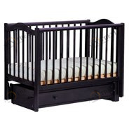 Детская кроватка с универсальным маятником "Кубаночка 1" венге ФАБРИКА ЛЕЛЬ  338376 Черный Santreyd 
