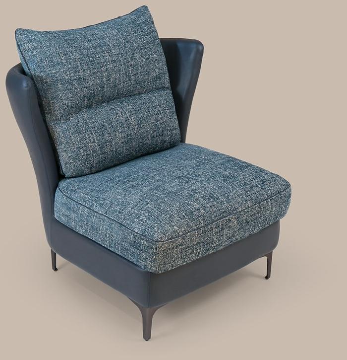 Borzalino Кресло из кожи и ткани sun-id-1467667 - Вид №4