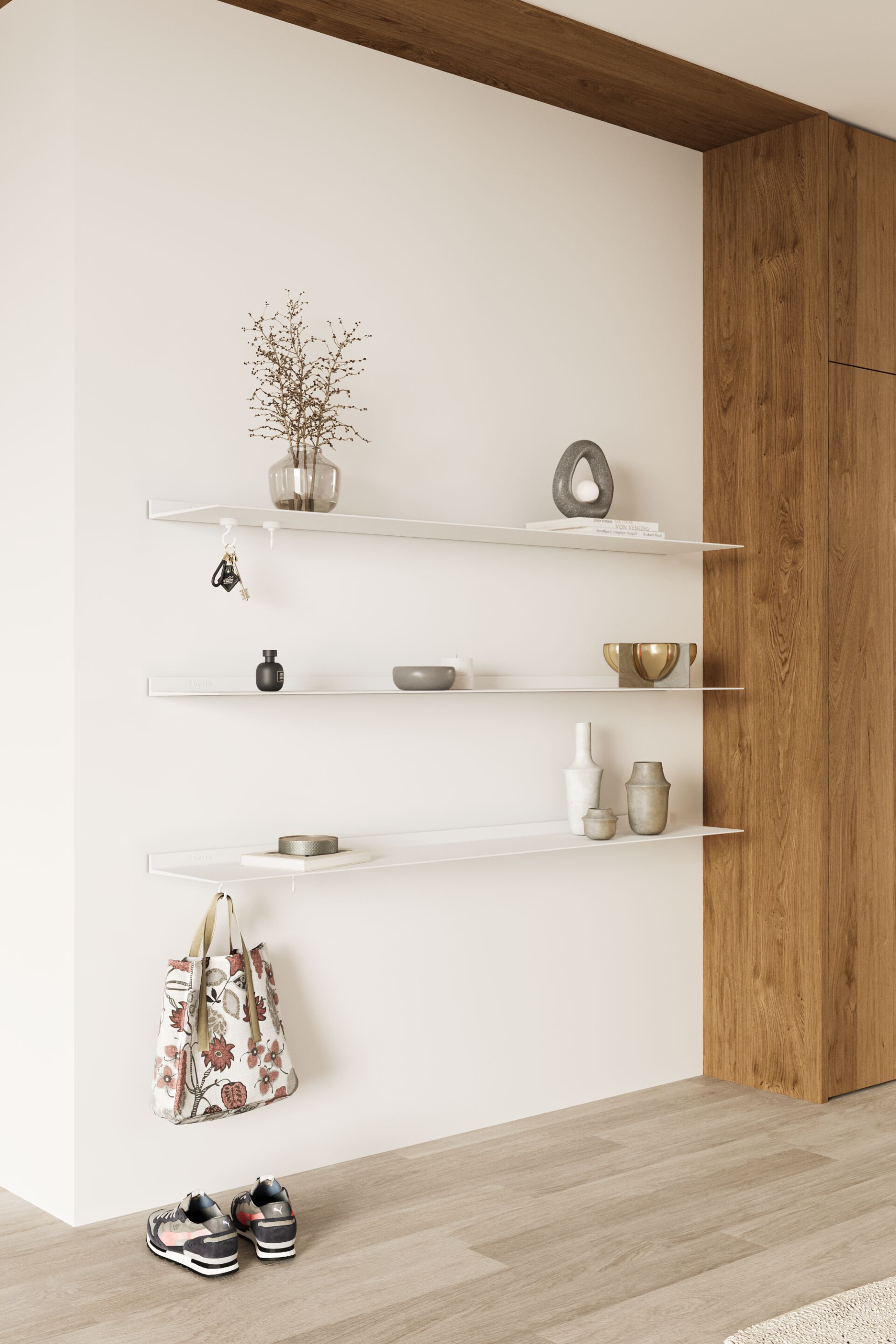 Алюминиевые полки крючки Strackk WALL SHELF WITH MAGNET HOOKS ARCH-00045633 - Вид №6