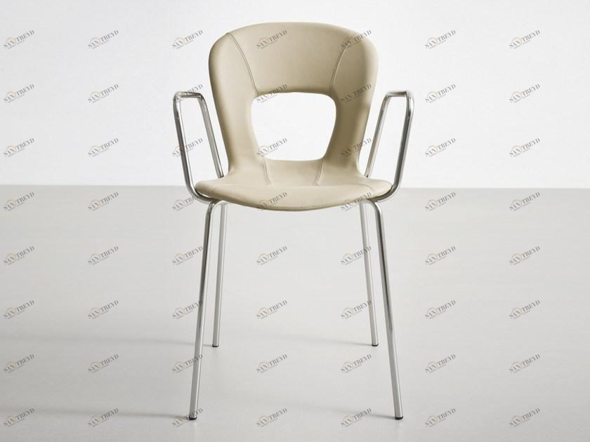 GABER Штабелируемое кожаное кресло с подлокотниками Blog sun-id-1438082