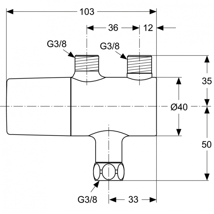 A5776AA Термостатическое устройство Ideal Standard CERAPLUS - Вид №1